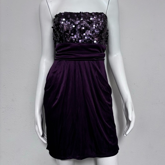 Speechless Strapless Purple sequin formal / prom dress Size 9 - Picture 1 of 6